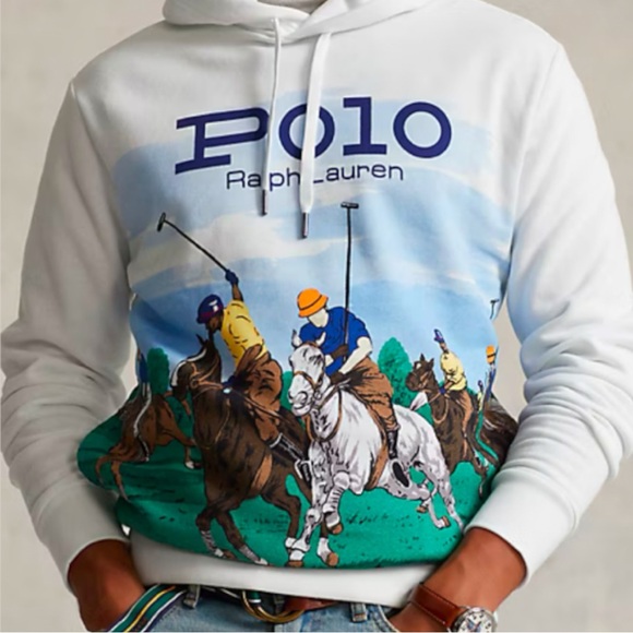 Polo Match Fleece Hoodie Mens Polo Ralph Lauren Sweatshirt pony